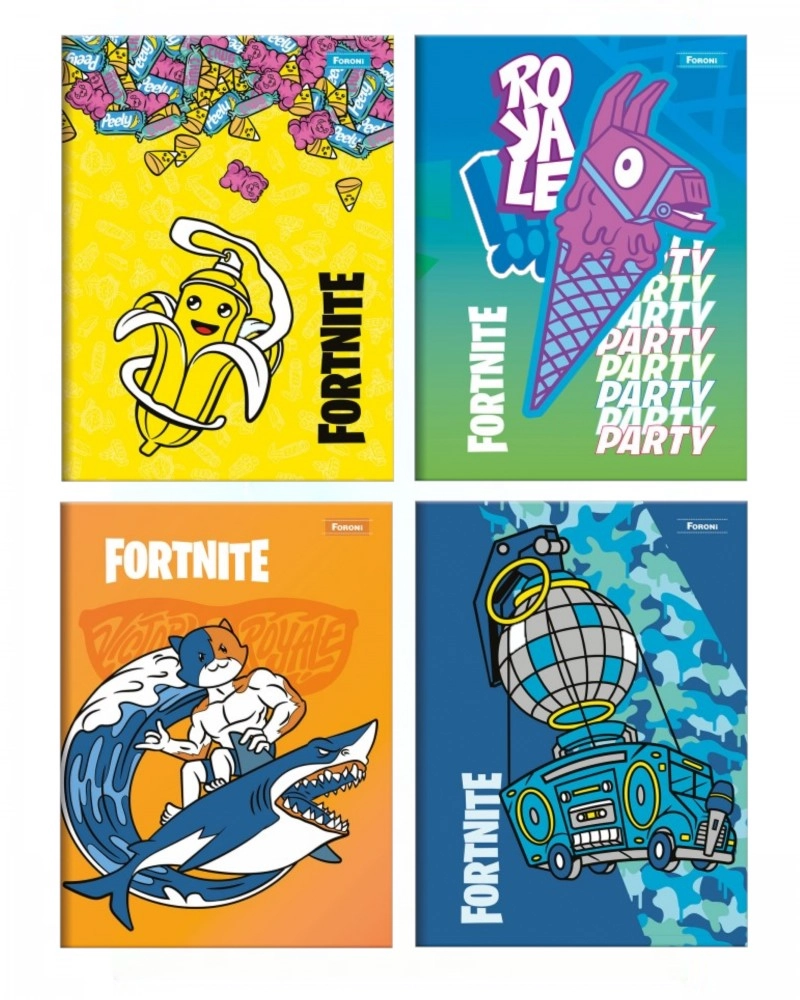 Caderno Brochurao Fortnite Foroni 96 Folhas 1un