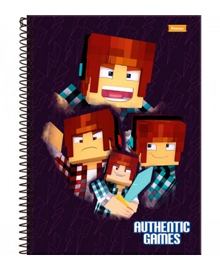 Caderno Foroni Capa Dura 10 Materias Authentic Games 160 Folhas