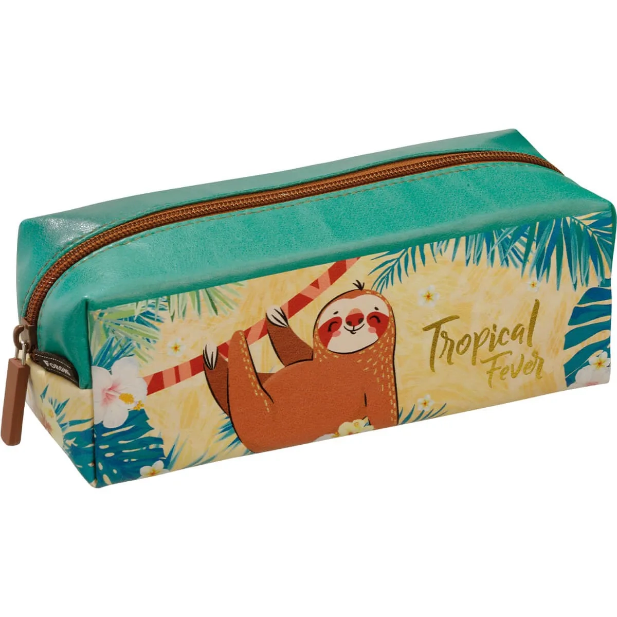 Estojo Foroni Tropical Fever Preguica 1 Comp.m Pt/2