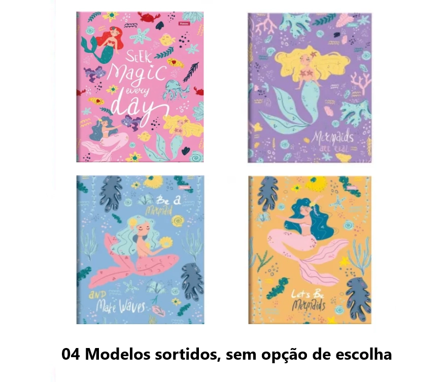 Caderno Brochura Cd Cost 80fls Sereias 45.6593 1 Foroni