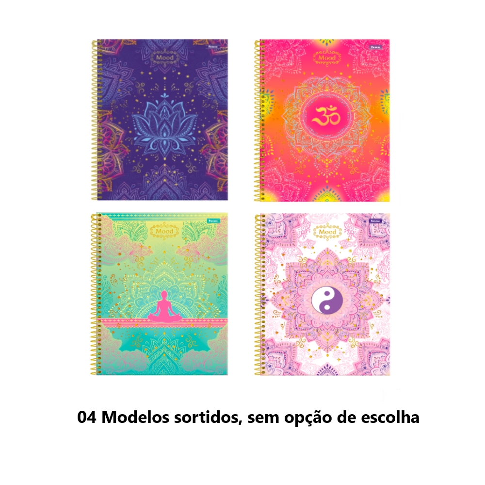 Caderno Foroni Espiral 14 Mood 80 Folhas