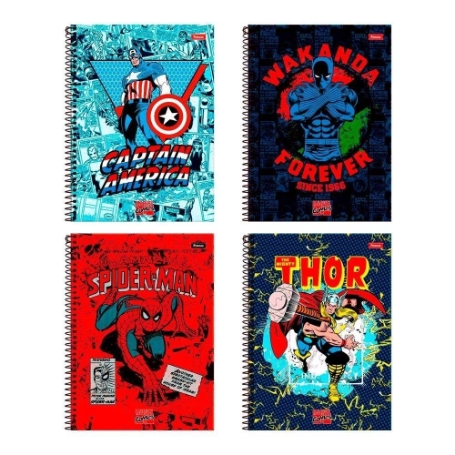 Caderno Cartografia Cd 80f 80f 80f Marvel Comics Fsc 336843 1 Foroni