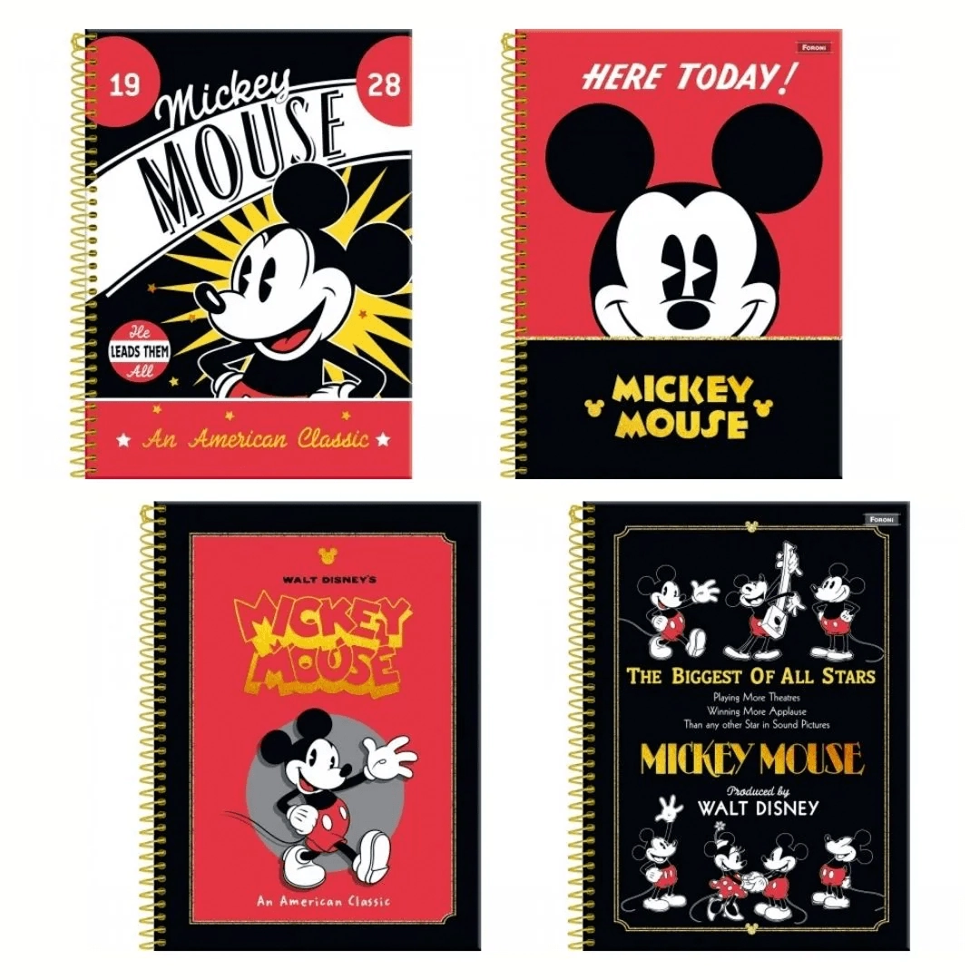 Cad Esp 1/4 Mickey Vintage 80fls Foroni