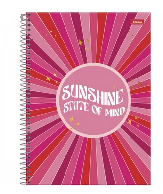 Caderno Univ Cd 01x1 80 Fl Foroni Pink Power