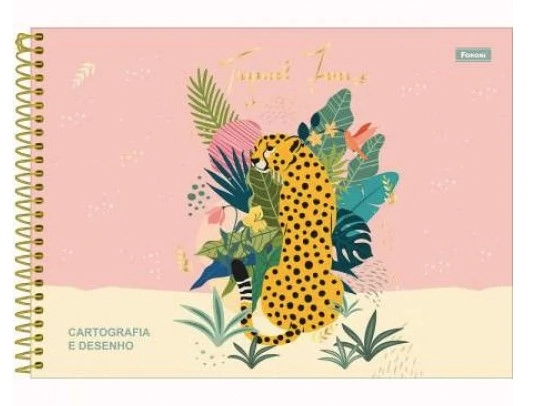 Caderno Cartografia Cd Esp 80fl Foroni Tropical Fever