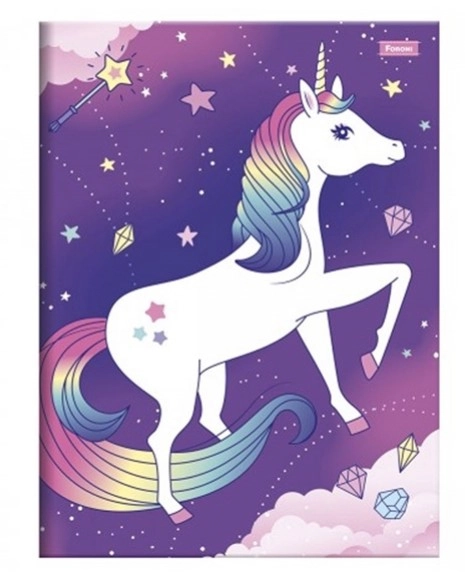 Caderno Brochurao Cd 80f Unicornio Fsc Fo