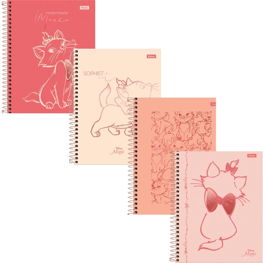 Caderno Capa D. Marie Teen 80f 1mat 177x240mm