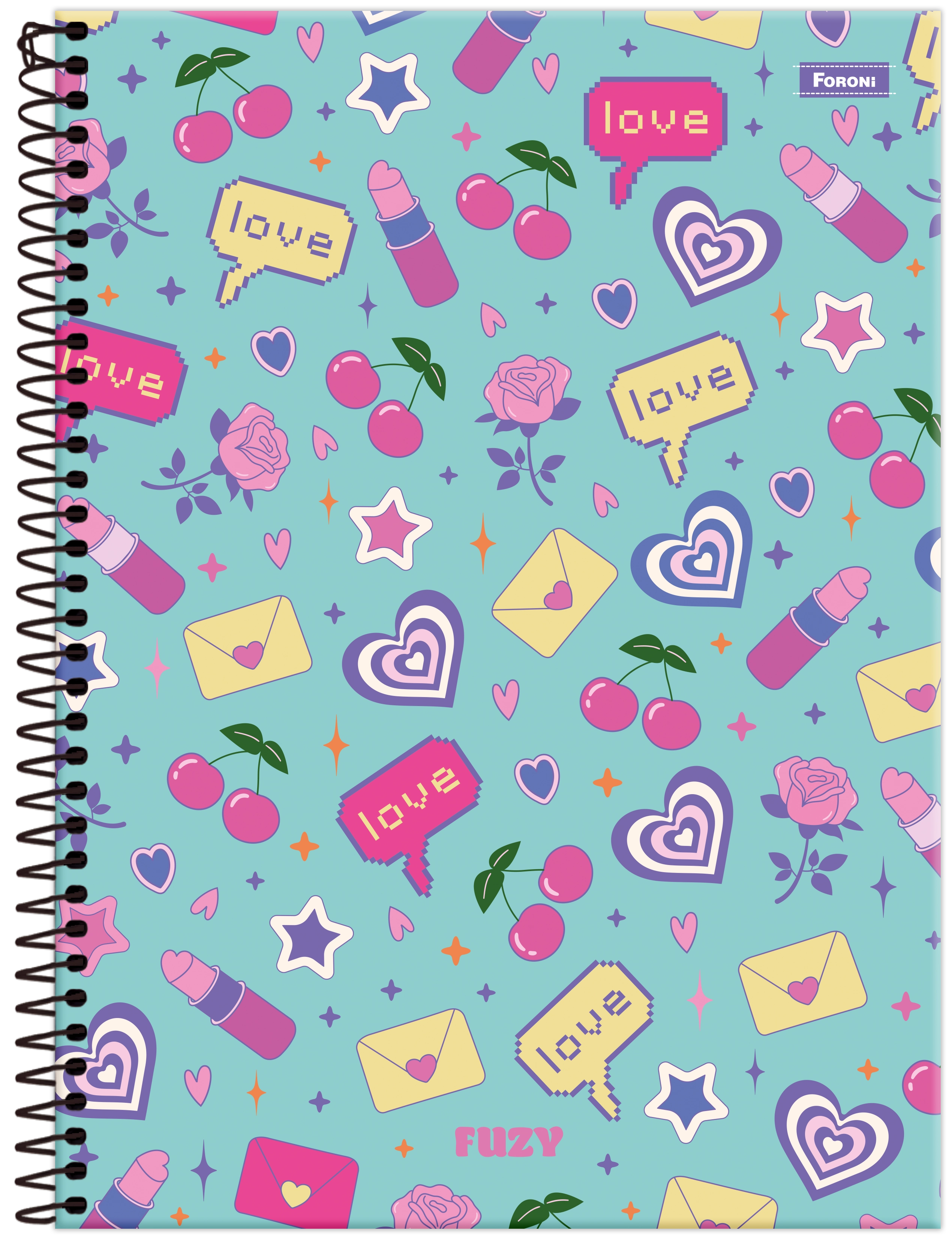 Caderno Universitário Fuzy Capa Dura Press Star Next Level Foroni Com 80 Folhas