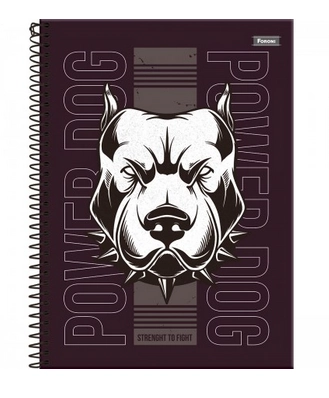 Caderno Power Dog 80 Folhas Foroni