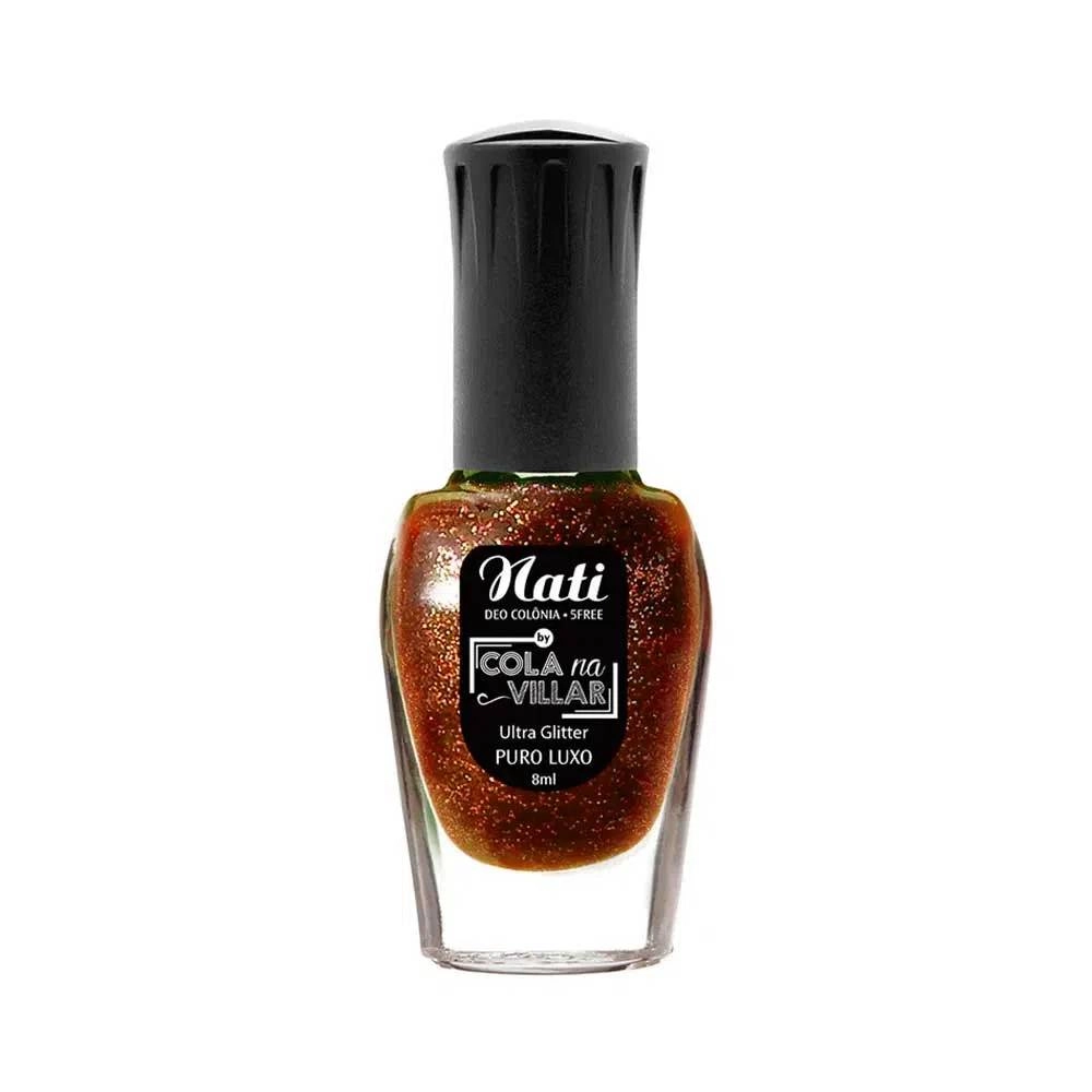 Esmalte Nati Cola Na Vilar Glitter Puro Luxo 8ml