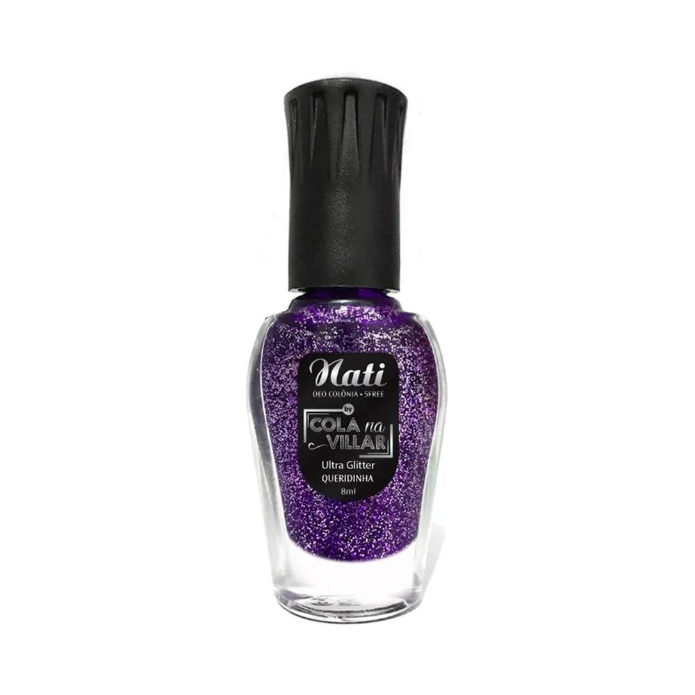 Esmalte Nati Cola Na Vilar Glitter Queridinha 8ml
