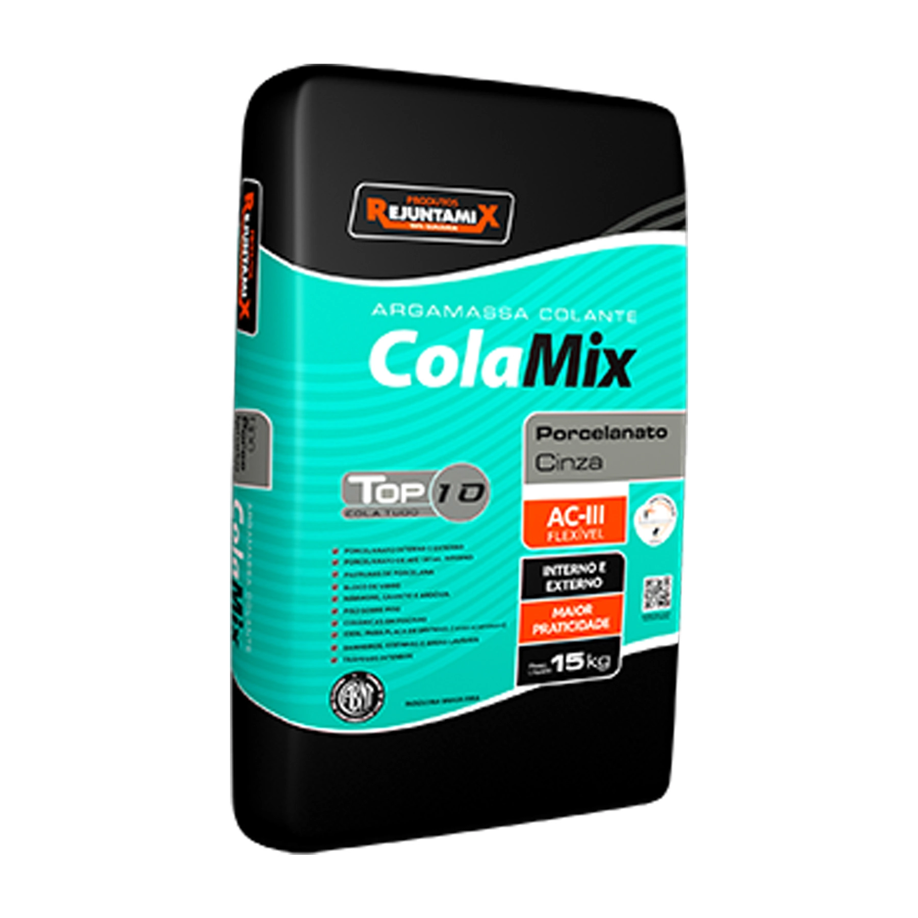 Argamassa ACIII Interno e Externo 15kg Cinza Colamix Rejuntamix