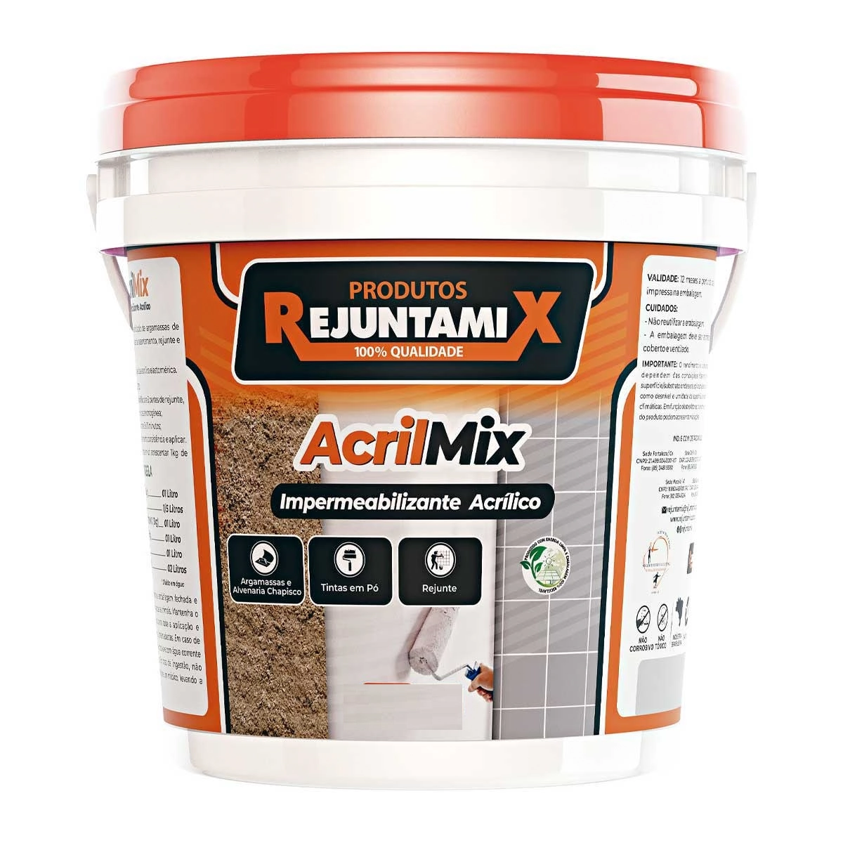 Aditivo Impermeabilizante Rejuntamix AcrilMix 18L Branco