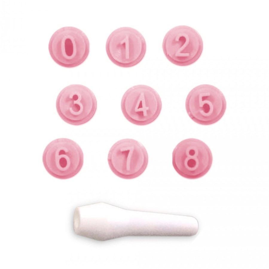 Kit Carimbos Números Rosa Bebê 410952 Bluestar