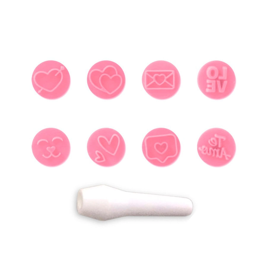 Kit Carimbos Amor 410990 Rosa Bebe 9 Pc Bluestarr