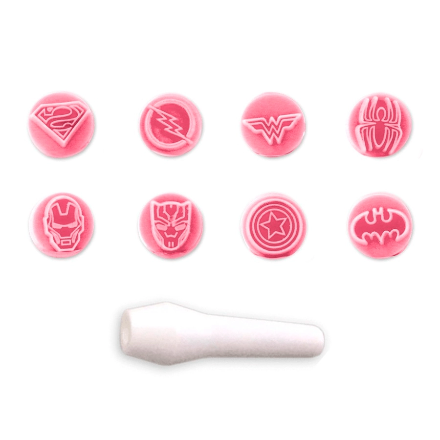 Kit Carimbos Herois Rosa Bebe 411096 Bluestar