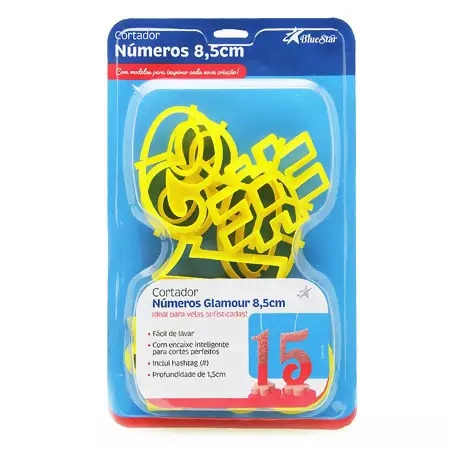 Cort Plast Numeros Glamour 8,5cm 14pc 411737 Bluestar