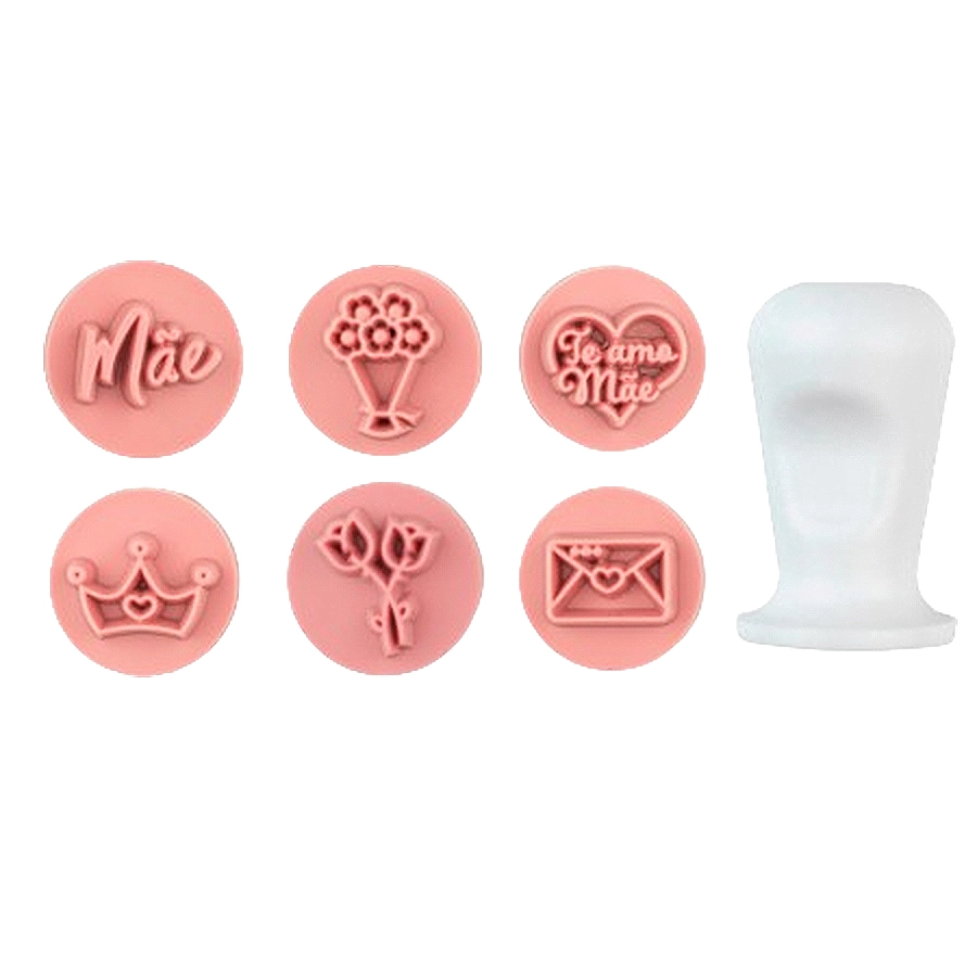 Kit Carimbos Amor De Mae Rs Bb 2cm 7 Pcs 412918 Bluestar