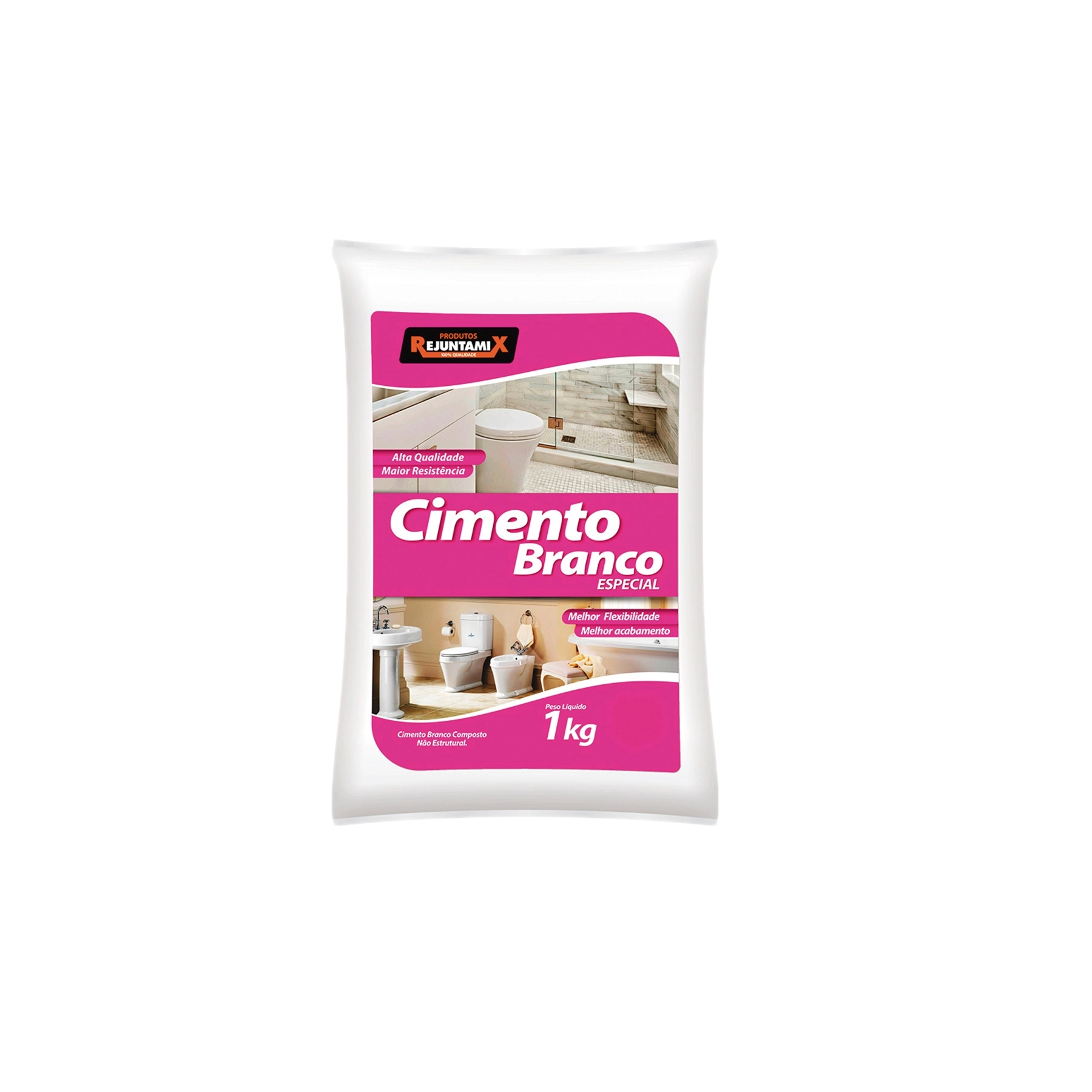 Cimento Branco Especial Não Estrutural 1kg Interno e Externo Rejuntamix