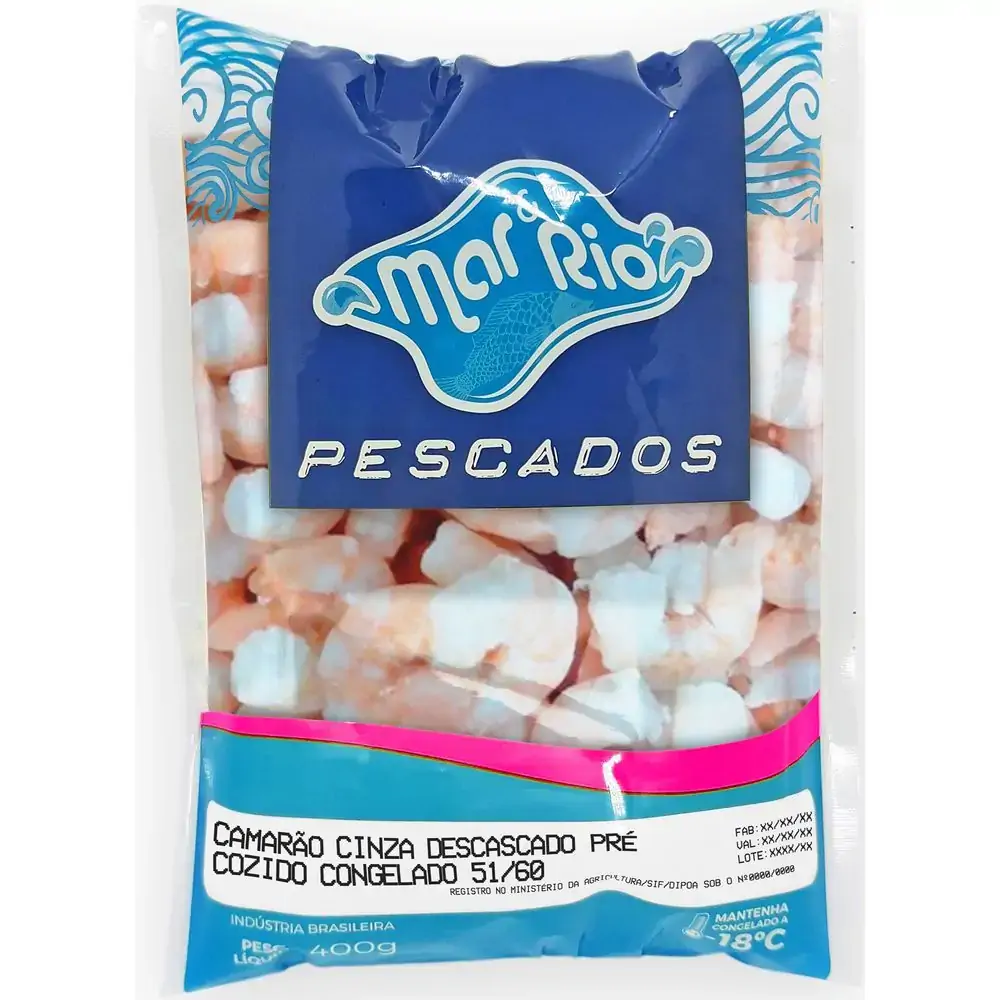 Camarao Cinza Mar Rio 400g S Cab M