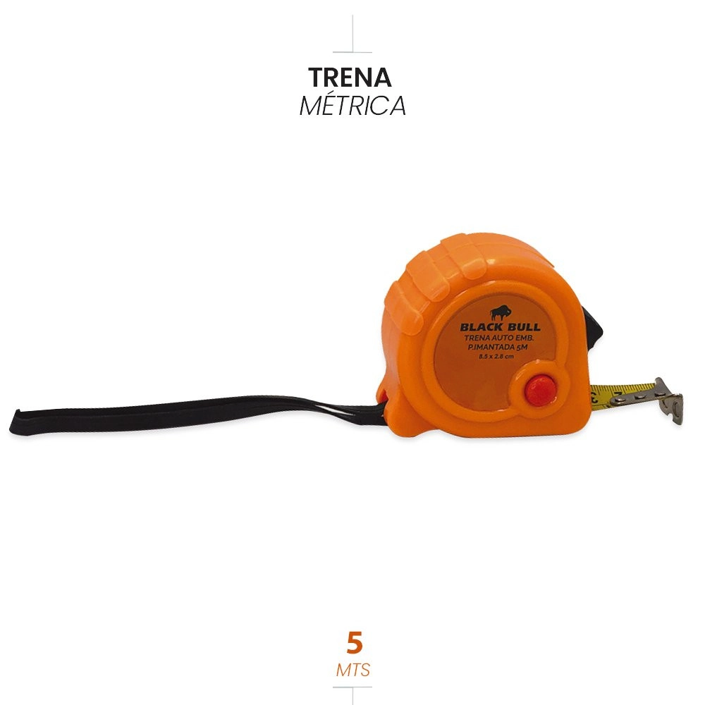Trena Auto Emborrachada Com Ponta Imantada - 5 Metros