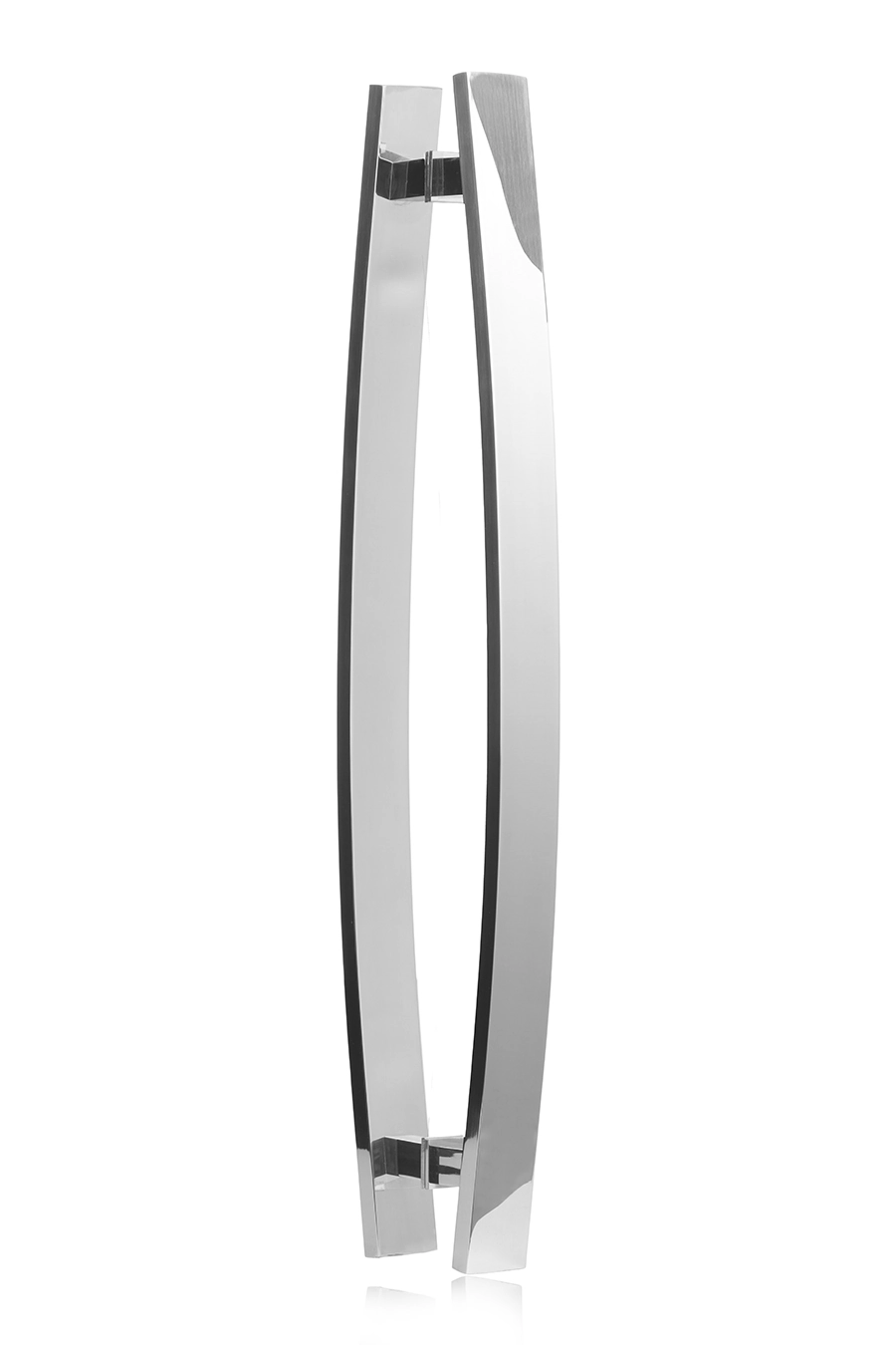 Puxador Para Porta Barra Chata Curvo 60 Cm Polido