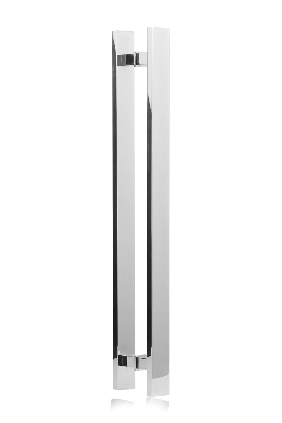 Puxador para Porta de Madeira Reto 60cm Aluminio Polido