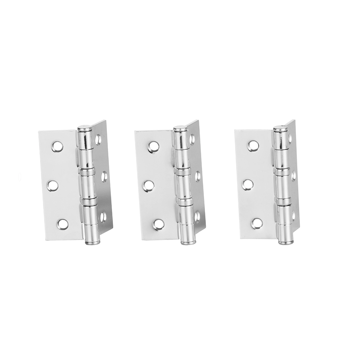 Dobradiça Aço Cromado Com Rolamento Duplo 3x2,5 Kit 3 Peças