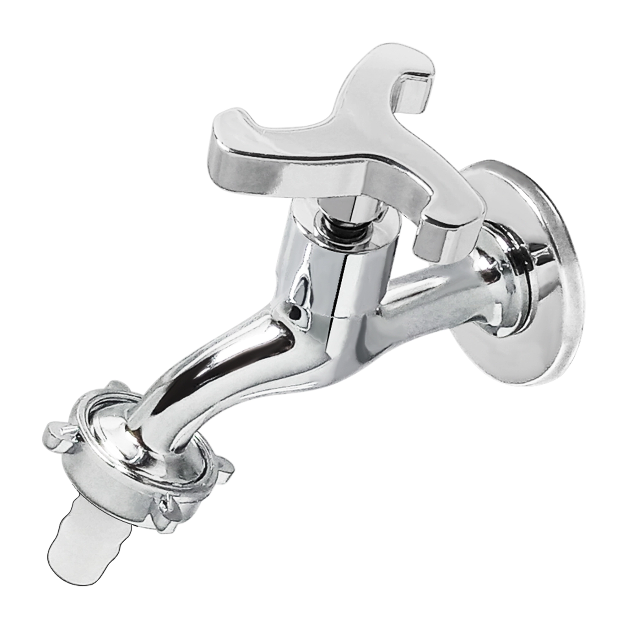 Torneira Parede Tanque Jardim Metal 1/4 De Volta C34 Cromado