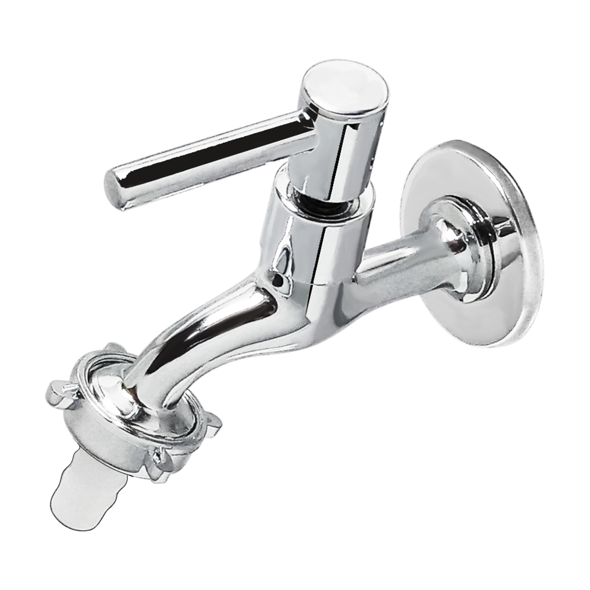 Torneira Parede Tanque Jardim Metal 1/4 De Volta C62 Cromado