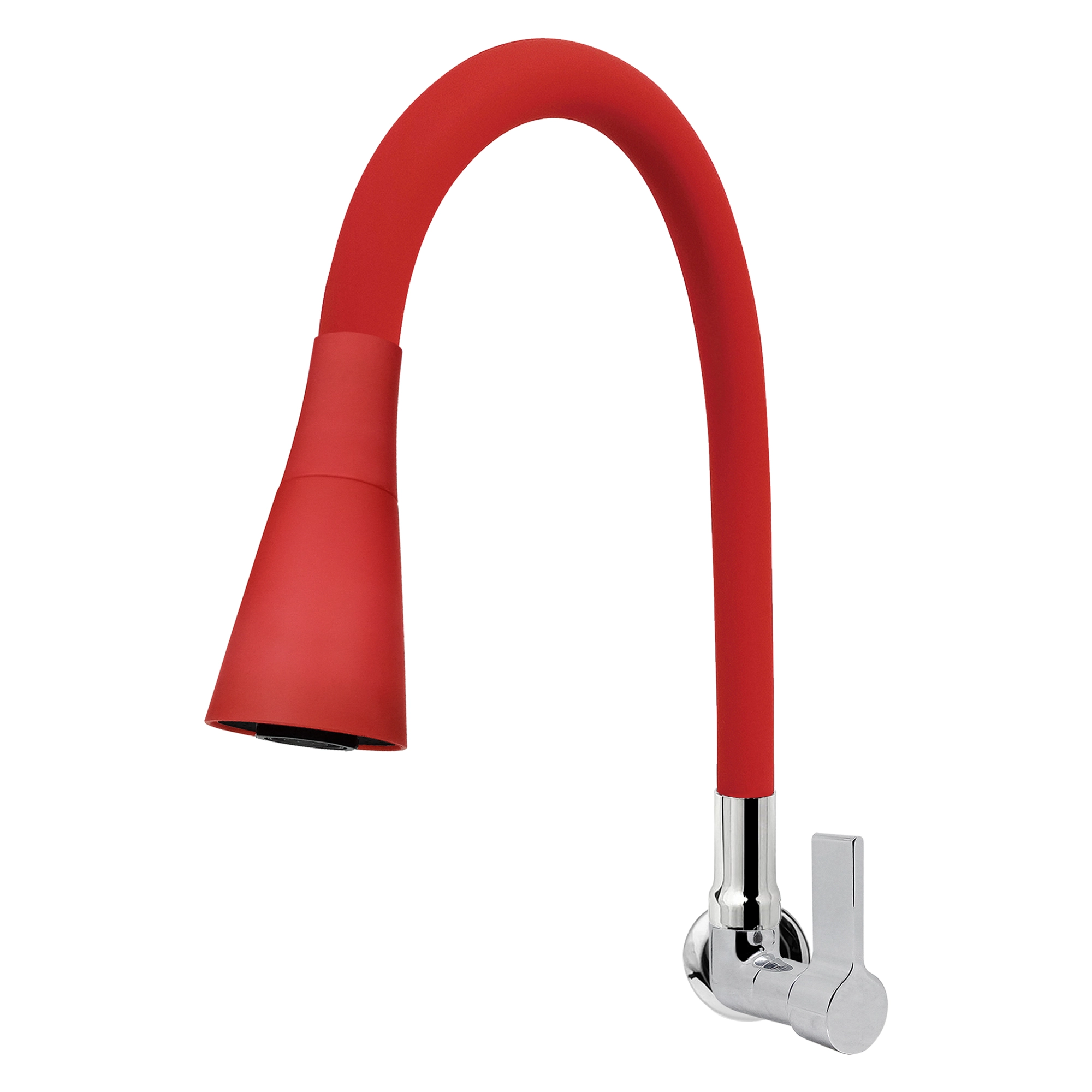 Torneira Cozinha Parede Gourmet Vermelha Cone 1/4 Volta C70