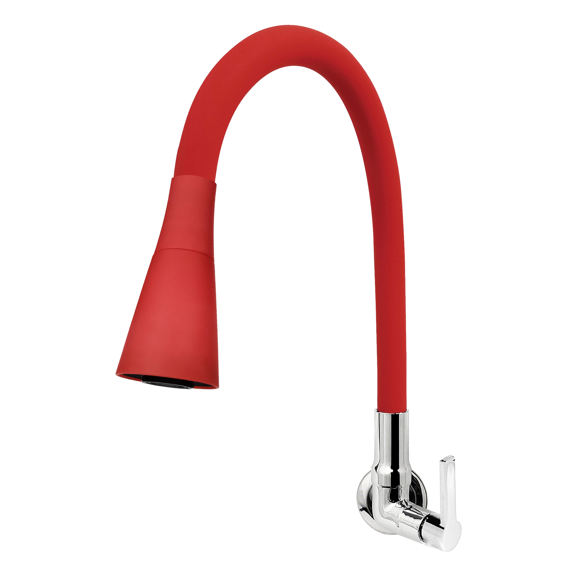 Torneira Cozinha Parede Gourmet Vermelha Cone 1/4 Volta C80