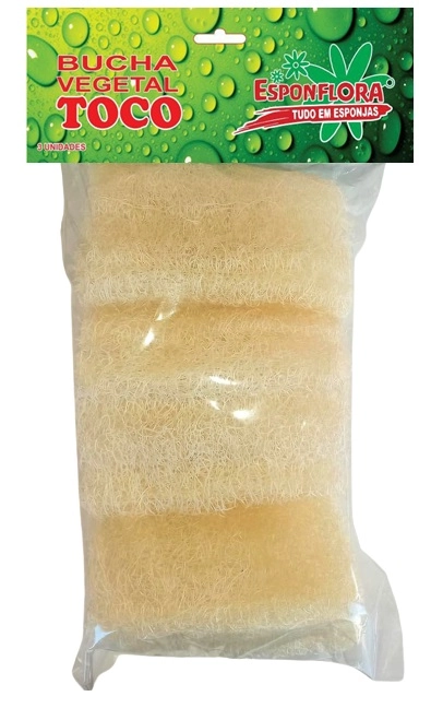 Kit Bucha Banho Esponflora Vegetal Toco C/03
