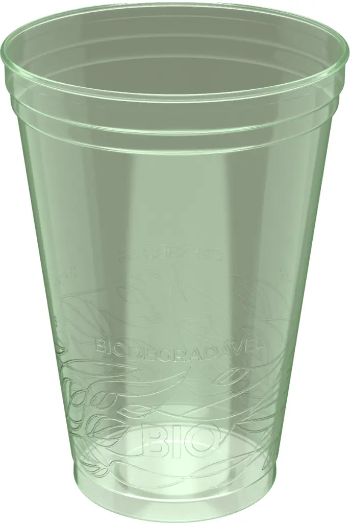 Pacote Copo Descartável Transparente Biodegradável Copobras 50 unidades 300ml