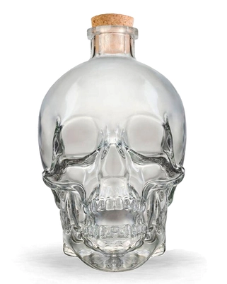 Pote Vidro Caveira C/rolha 100ml