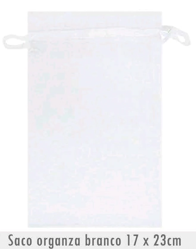 Saco Organza Branca G 17x23cm Cod 1300 Y