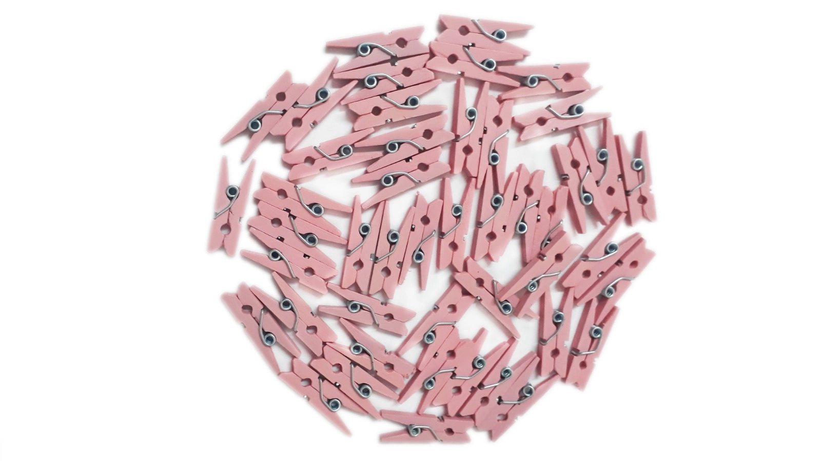 Mini Prendedor Madeira Rosa 2.5cm 30un 4891 Yoss
