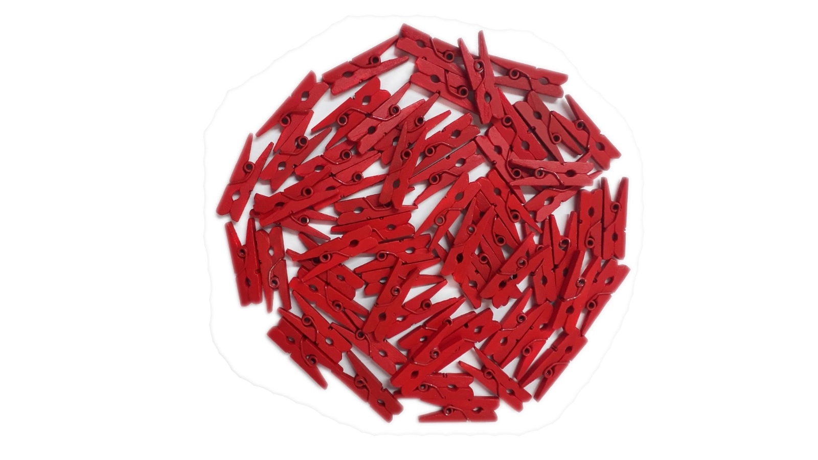Mini Prendedor Madeira Vermelho 2.5cm 30un 4893 Yoss