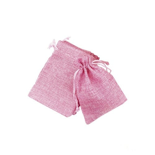 Saquinho De Juta Rosa Grande 13 X 18 Cm 5 1196 2 Yoss