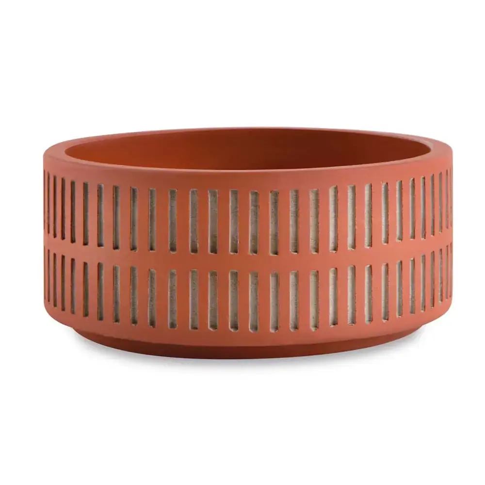 Vaso Mart Cimento Terracota Pequeno Baixo Ref10842
