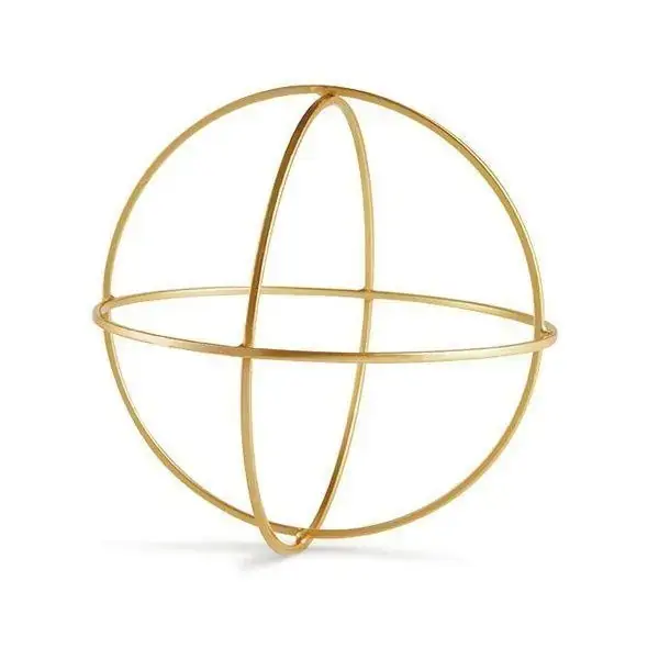Forma Geometrica Dourada Em Metal 10952 Mart