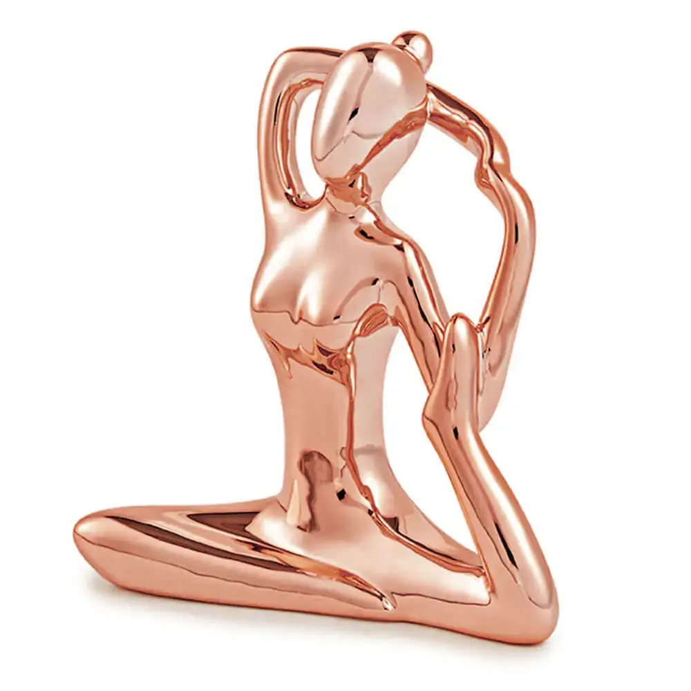Escultura Yoga Rose Gold Porcelana 11273 3 Mart