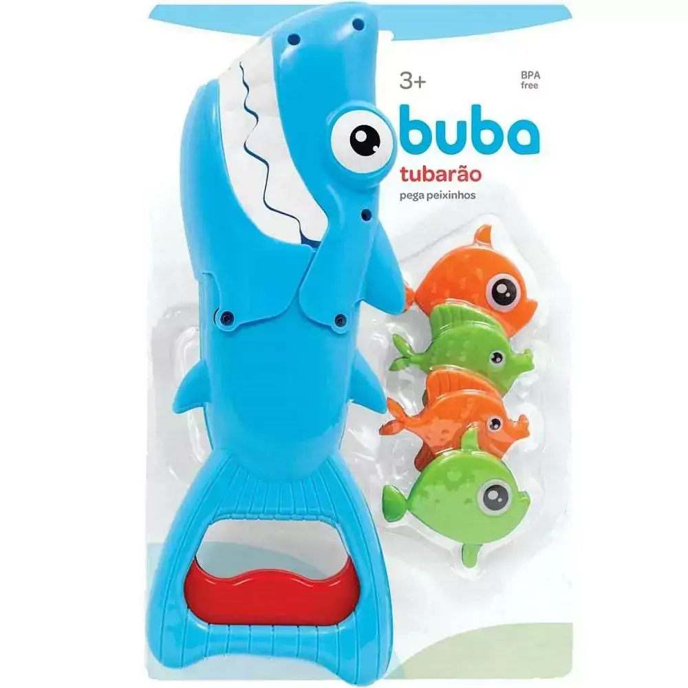 Brinquedo para Banho Tubarão Pega Peixinhos Buba