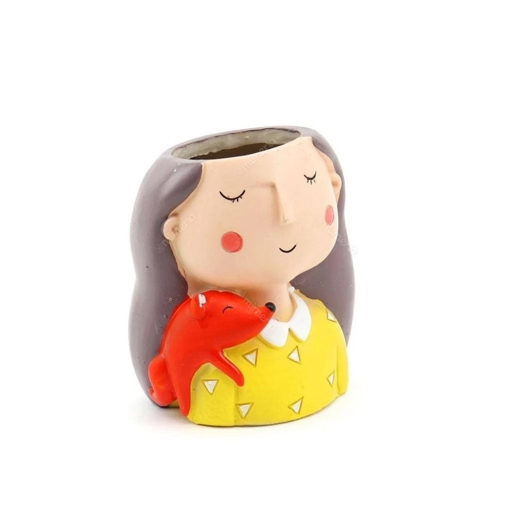 Vaso em Poliresina Menina 9,5 X 8,5CM MART 11829