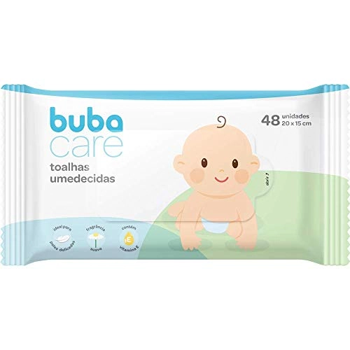 Toalhas Umedecidas 48 Unidades, Buba Care, Branco