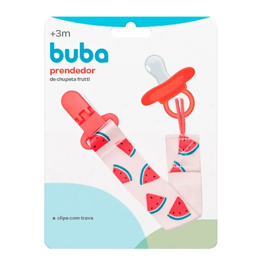 Prendedor De Chupeta Frutti - Melancia Buba Baby