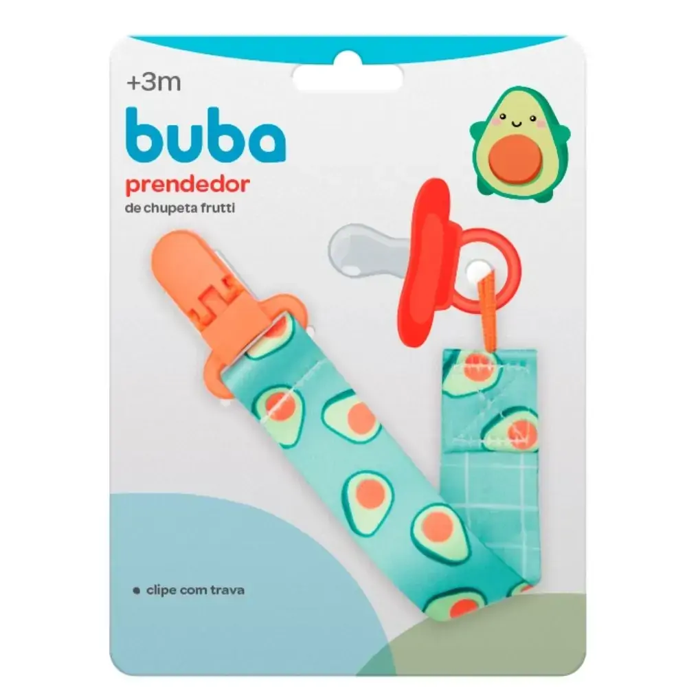 Prendedor De Chupeta Frutti Avocado Buba