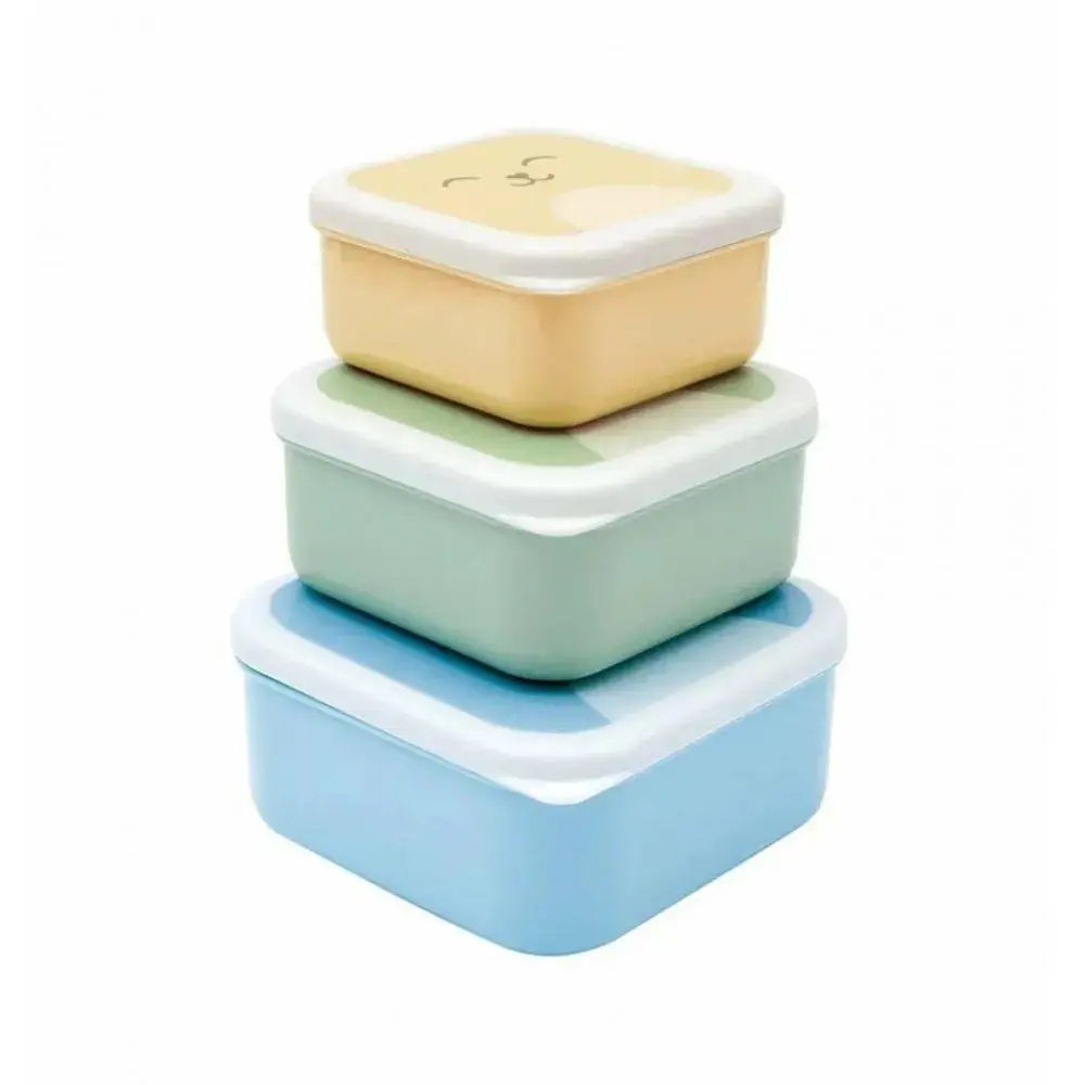 Conjunto De 3 Potinhos Gumy - Azul - Buba