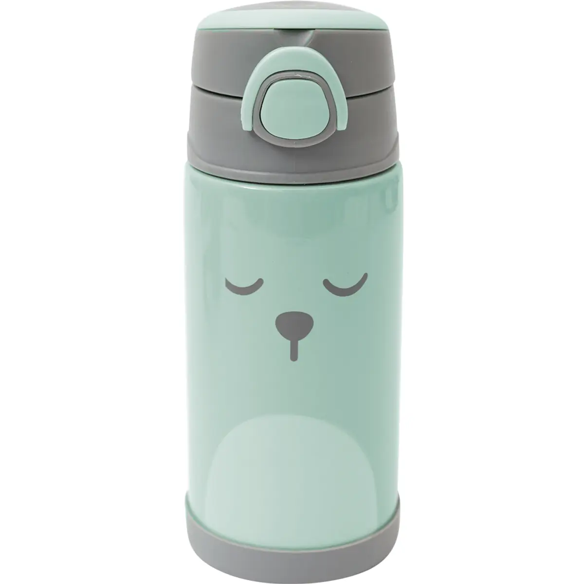Garrafa Térmica Parede Dupla de Aço Inoxidável com Canudo Buba Gumy 400ml Verde