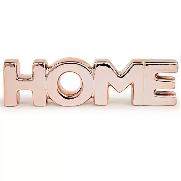 Palavra Decorativa Home em Ceramica Rose GOLD MART 12155